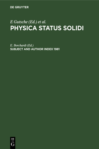 Subject and Author Index 1981
