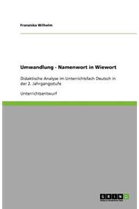 Umwandlung - Namenwort in Wiewort