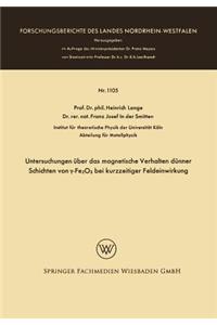 Untersuchungen über das magnetische Verhalten dünner Schichten von ?-Fe2O3 bei kurzzeitiger Feldeinwirkung