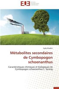 Métabolites Secondaires de Cymbopogon Schoenanthus