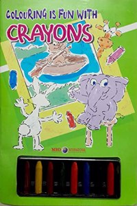 Set Of 4 Colouring Books With 32 Crayons