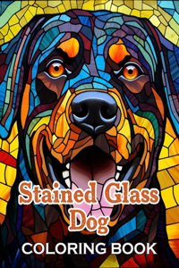 Stained Glass Dog Coloring Book