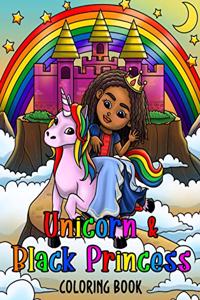 Unicorn & Black Princess Coloring Book