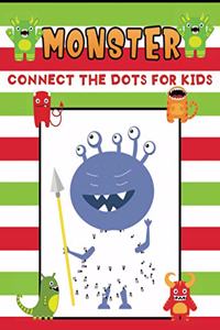 monster connects the dots for kids: Easy, Cute and Fun Coloring Pages of monsters for kids ages 4-8