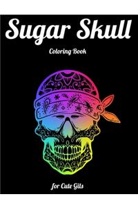 Sugar Skull Coloring Book for Cute Gils