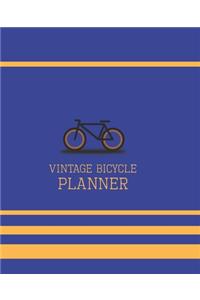 Vintage Bicycle, Rare Weekly Planner Undated, Doted Grid Paper, Multitask Shamble Organizer