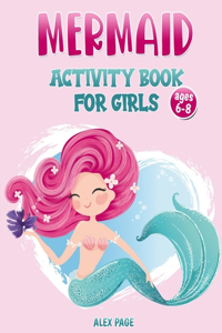 Mermaid activity book for girls ages 6-8