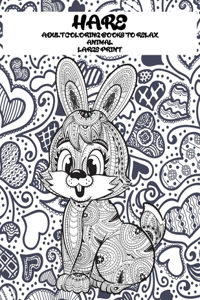Adult Coloring Books to Relax - Animal - Large Print - Hare