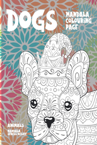 Mandala Colouring Page - Animals - Mandala Stress Relief - Dogs