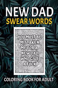 New Dad Swear Words Coloring Book For Adult