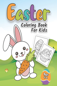 Easter Coloring Book for Kids Ages 4-6