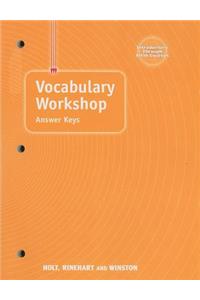 Vocabulary Workshop Answer Keys, Introductory Through Sixth Courses