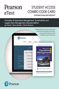 Pearson Etext for Principles of Operations Management