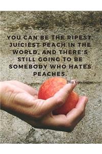 You can be the ripest, juiciest peach in the world, and there's still going to be somebody who hates peaches.