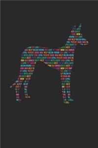 Ibizan Hound Notebook 'Word Cloud' - Gift for Ibizan Hound Lovers - Ibizan Hound Journal