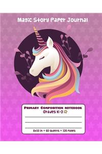 Magic Story Paper Journal Primary Composition Notebook Grades K-2