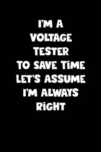 Voltage Tester Notebook - Voltage Tester Diary - Voltage Tester Journal - Funny Gift for Voltage Tester
