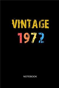 Vintage 1972 Notebook