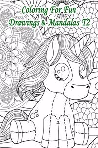 Coloring For Fun - Drawings & Mandalas Volume 2
