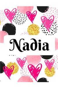 Nadia: Personalized Name Journal with Blank Lined Paper