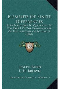 Elements of Finite Differences