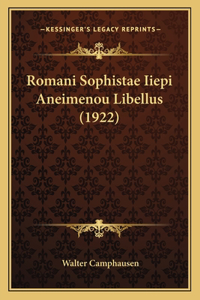 Romani Sophistae Iiepi Aneimenou Libellus (1922)