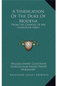A Vindication Of The Duke Of Modena