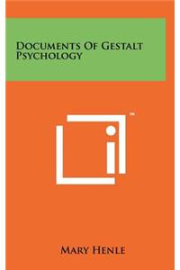 Documents Of Gestalt Psychology