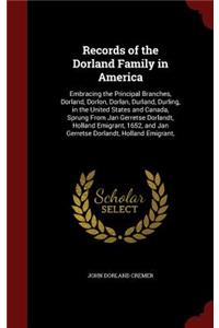 Records of the Dorland Family in America