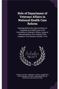 Role of Department of Veterans Affairs in National Health Care Reform