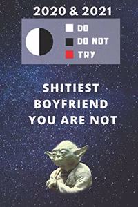 2020 & 2021 Two-Year Daily Planner For Boyfriend - Funny Yoda Quote Appointment Book - Two Year Weekly Agenda Notebook To Get Shit Done