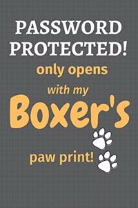 Password Protected! only opens with my Boxer's paw print!