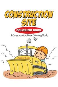 Construction Site Coloring Book