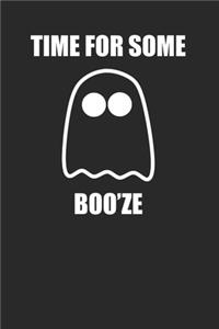 Funny Ghost Drinking Notebook Cute Ghost Halloween 120 Page Notebook Lined Journal