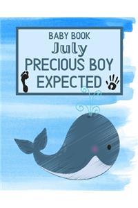 Baby Book July Precious Boy Expected