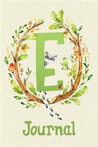 Cute Woodland Critter Journal with Initial