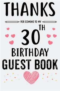 30th Birthday Guest Book