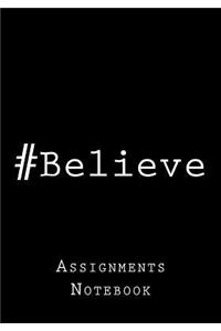Notebook: #believe