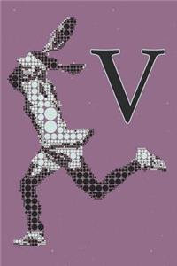 V Monogram Initial Tennis Journal