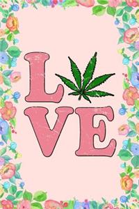 Love Cannabis Weed Vintage Journal Notebook