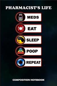 Pharmacist's Life Meds Eat Sleep Poop Repeat