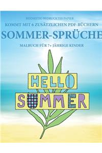 Malbuch für 7+ jährige Kinder (Sommer-Sprüche)