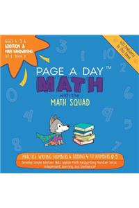 Addition & Math Handwriting Book 7: Practice Writing Numbers & Adding 4 to Numbers 0-5