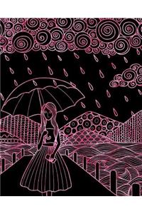 Bullet Journal Notebook Watercolor Girl in the Rain 9