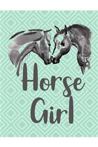 Horse Girl Notebook - Graph Paper, 5x5 Grid
