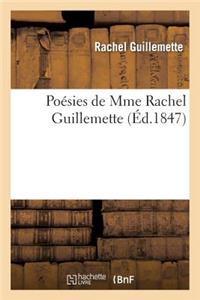 Poésies de Mme Rachel Guillemette