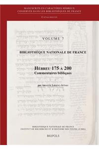 Bibliotheque Nationale de France. Hebreu 175 a 200. Commentaires Bibliques