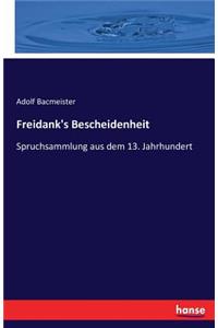 Freidank's Bescheidenheit