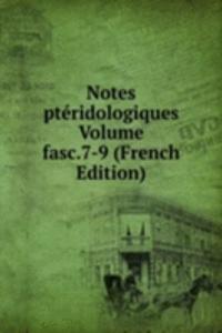 Notes pteridologiques Volume fasc.7-9 (French Edition)