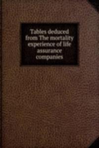 Tables deduced from The mortality experience of life assurance companies